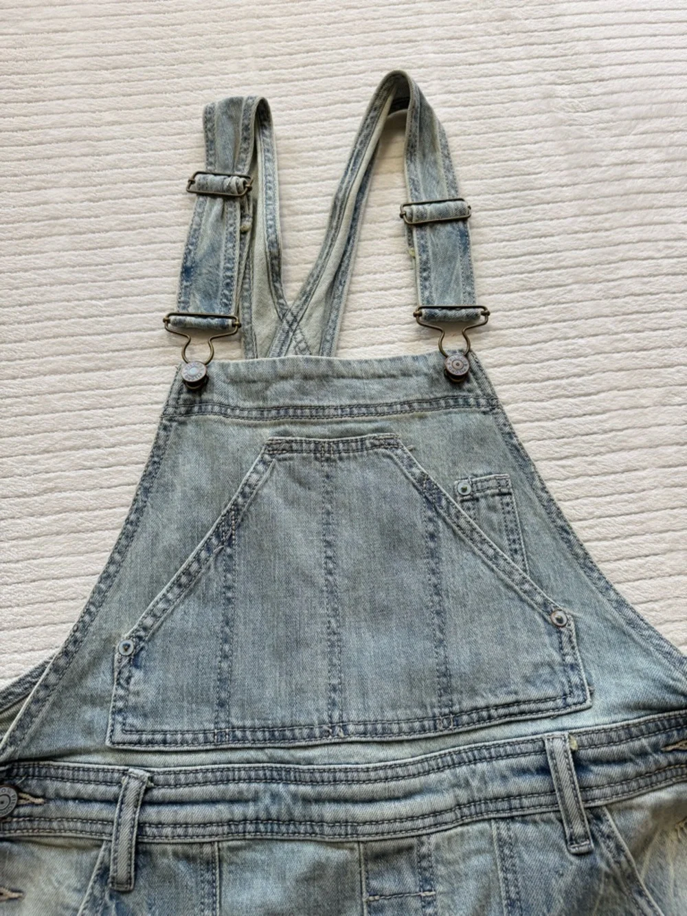 Pilcro Light Wash Blue Denim Overalls - Picture 6 of 9